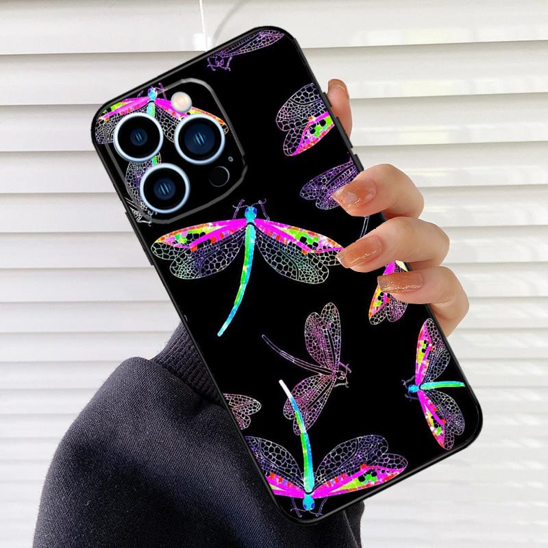 Dragonfly Phone Case For iPhone 17 16 15 14 11 12 13 Pro Max Mini 15 16 Plus 16e 17Air Cover Fundas