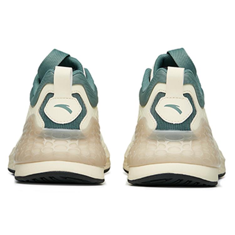 new Anta C37+ Cushioned Anti Slip Wear Resistant Breathable Lightweight Low Top Casual Running Shoes Men's White Green