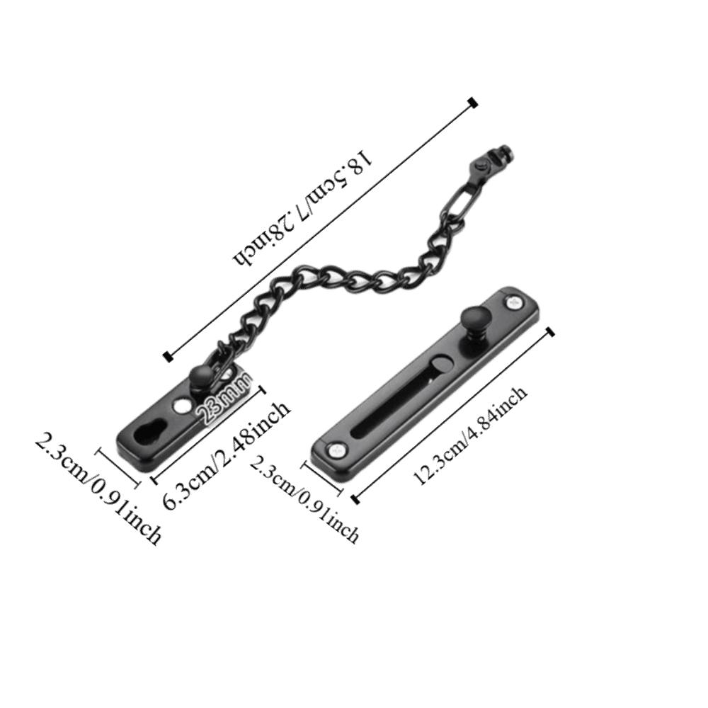 Bold Chain Door Chain Lock No-drill Guard Against Theft Security Chain Guard Stainless Steel Secure Anti Theft Press Lock Office