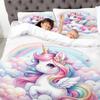 Unicorn Duvet Cover Pillowcase Bedding Bedroom Decoration Children Gift Adult Single Double Bed Large SizeZip Duvet Cover