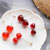 925 Sterling Silver Cherry Long Fashion Earrings - High-End, Versatile & Individual Design