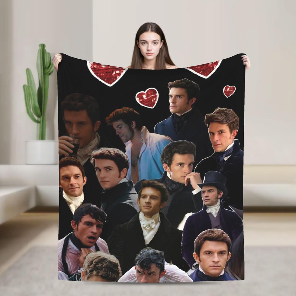 Jonathan Bailey Flannel Blanket  Warm Soft Throw Blanket for Living Room Picnic Print Bedspread Sofa Bed Cover