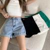 Women's High-Waisted Korean Style Wide-Leg Denim Shorts - Summer 2021 Trend