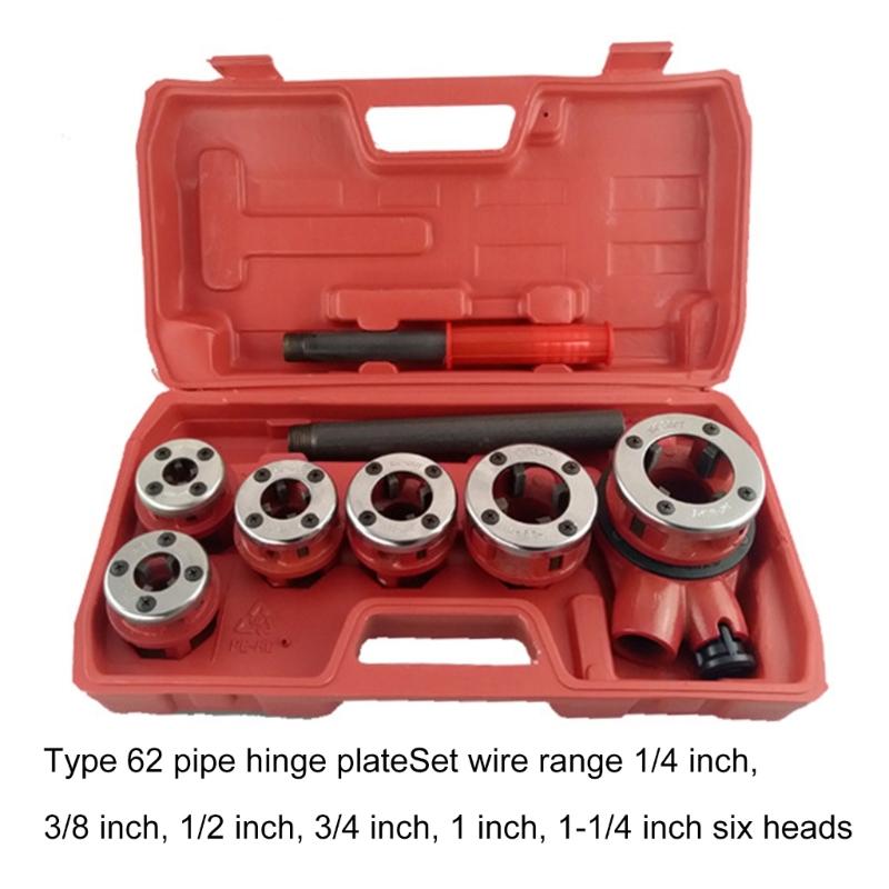 Professional Hand Operated Pipe Threading Set Galvanized Plumbing Manual Tapping Tool Accessories for Diversing Projects