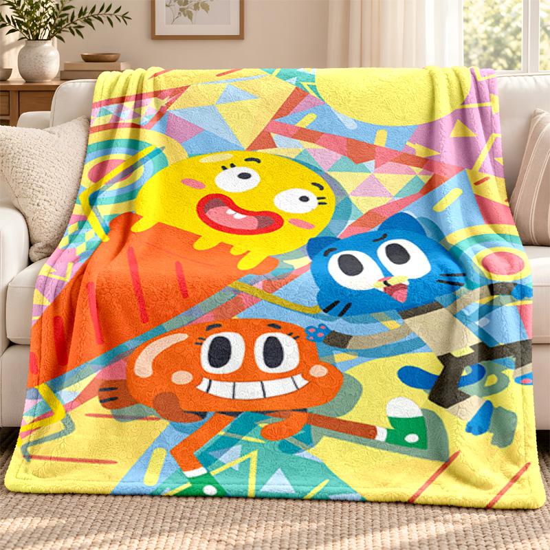 Gumball blanket Flannel Blanket Soft Cozy Plush Throw for Sofa Bed Lightweight Home Decoration Outdoor camping