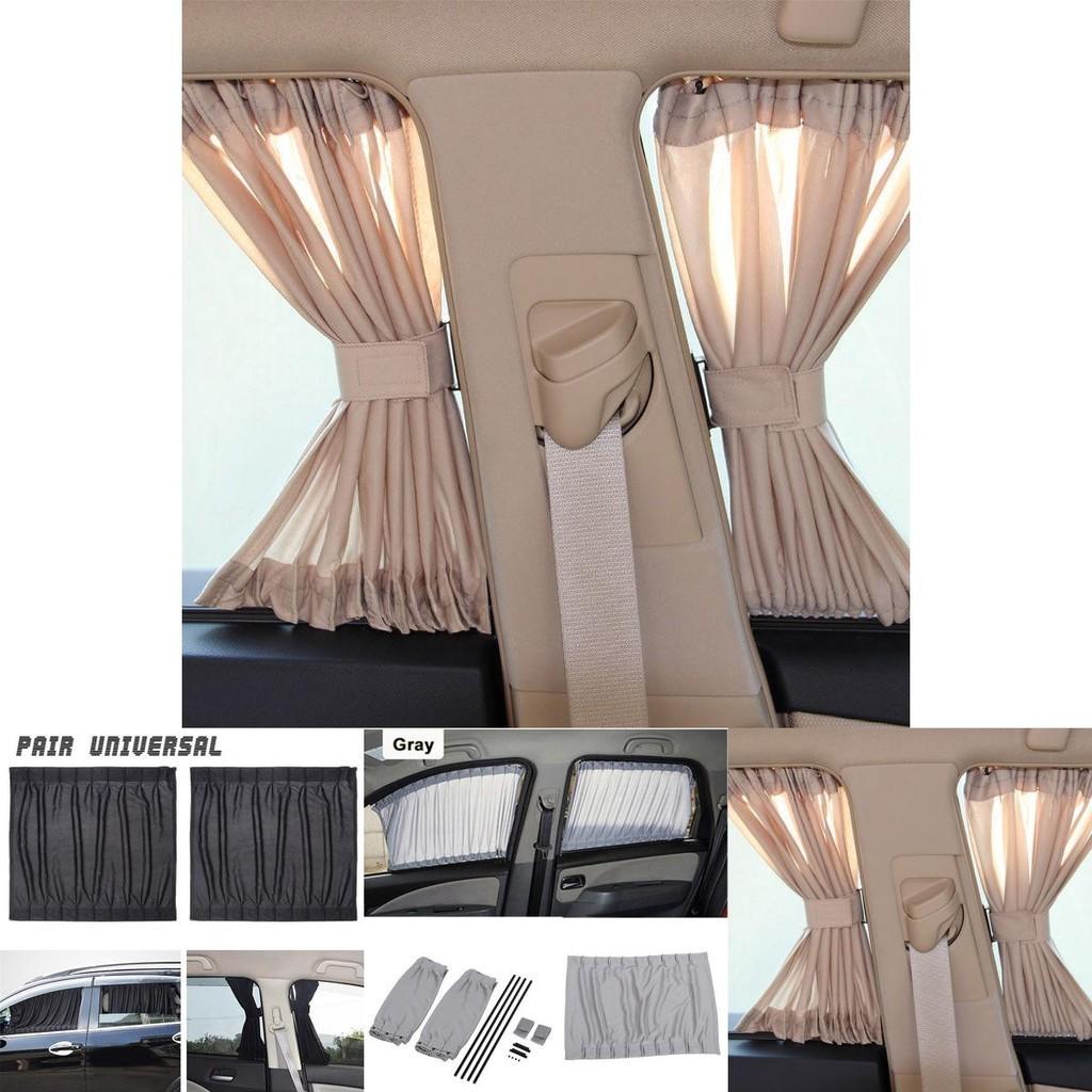 Luxuriöses beiges VIP-Auto Van SUV Fenster Vorhang-Set für verbesserten UV-Schutz