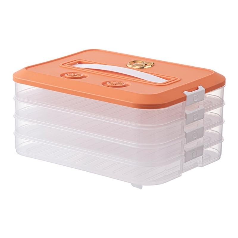 Praktische Mehrschichtige Keks- und Knödel-Organizer Mit Transparenten Designs und Griff Platzsparende Küchenutensilien