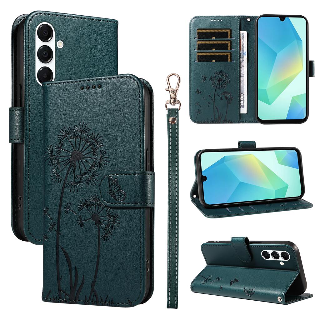 For Samsung Galaxy A55 5G Leather Case Wallet Phone Cover Dandelion Imprint