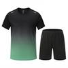 Sport- en Vrijetijdskleding voor Volwassenen, Voetbal Trainingsploeg Uniformen, Sportkleding voor Hardlopen, Fitnesskleding, Sneldrogende Korte Mouwen, Kan Genummerd Worden