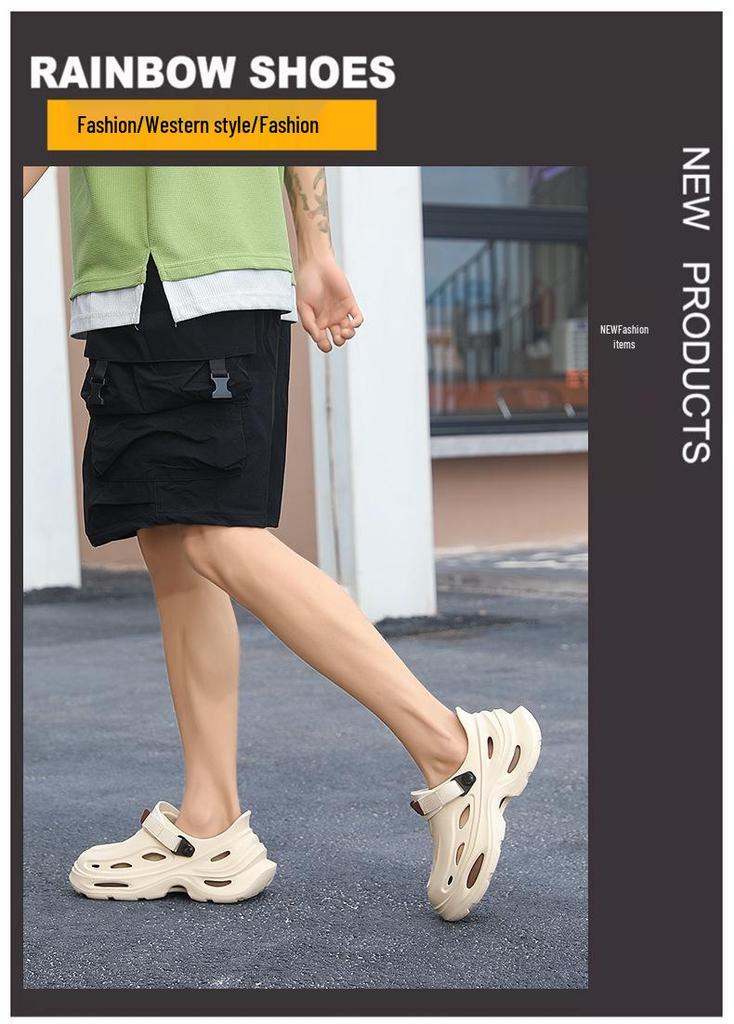 Men's Summer Non-Slip Wear-Resistant Sports Sandals with Thick Sole for Outdoor Activities