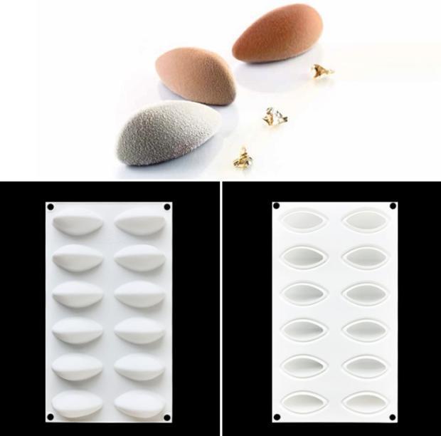 Rugby Mold Silicone for Mango Spheres and Olive Ice Cream Slime