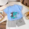 2025 New Kids' Short Sleeve Cotton Lounge Set - Boys' & Girls' Summer Activewear