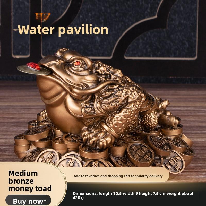 Lucky Golden Toad Ornament Three-legged Toad Home Decoration Gifts