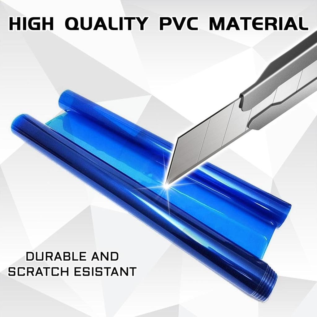 Car Taillight Headlight Fog Light Light Self-Adhesive Tint Film, 12×48 Inches Vinyl Protector Color Shiny Sticker Film, Auto Modification Cover For