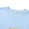 Skechers Sports Alliance Series Cotton Breathable Solid Color Versatile Knitted Crew Neck Short Sleeve T-Shirt Unisex Tops Sky-Blue L224U128-0147
