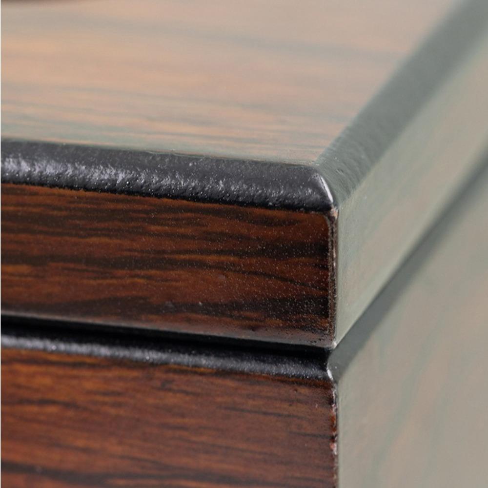 Imitation Walnut Wood Desktop Tissue Box Square Tissue Dispenser Modern Paper Storage Box  Bedroom