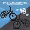 YANGOR Y-24 Electric Bike, 250W Motor, 48V 20AH Battery, 24*4.0-inch Tire, 42km/h Max Speed, 120km Max Range
