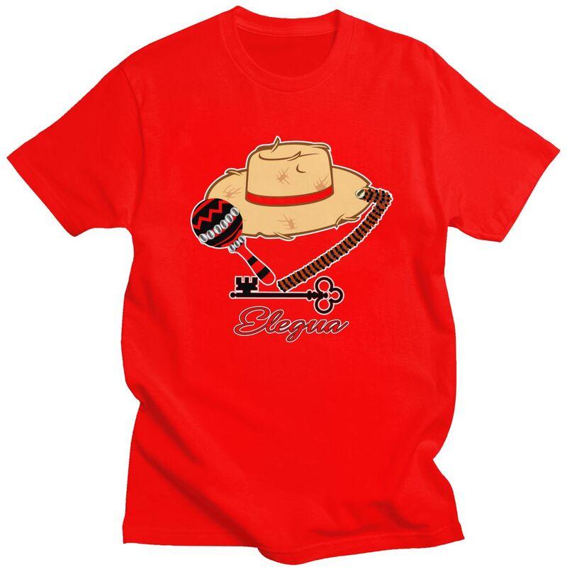 

Custom Elegua Eshu Sombrero Tshirts for Men Short Sleeves Casual T Shirt Fashion Tshirt Slim Fit Pure Cotton Tees Gift S