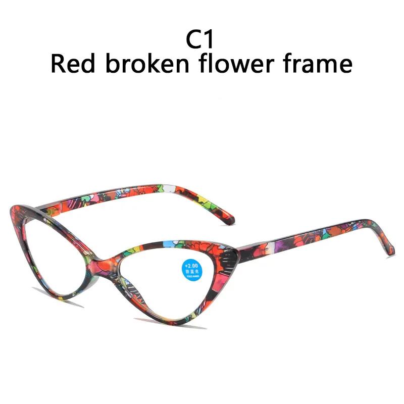 Cat Eye Reading Glasses Women +1 to +4 Anti Blue Light Unisex Vision Protection Eyewear for Ladies