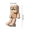 Shaking Wooden Man Figurine, Handmade Shaking Feet Wooden Doll,Car Ornaments,Funny Wood Desktop Decor, Car Dashboard Decorations