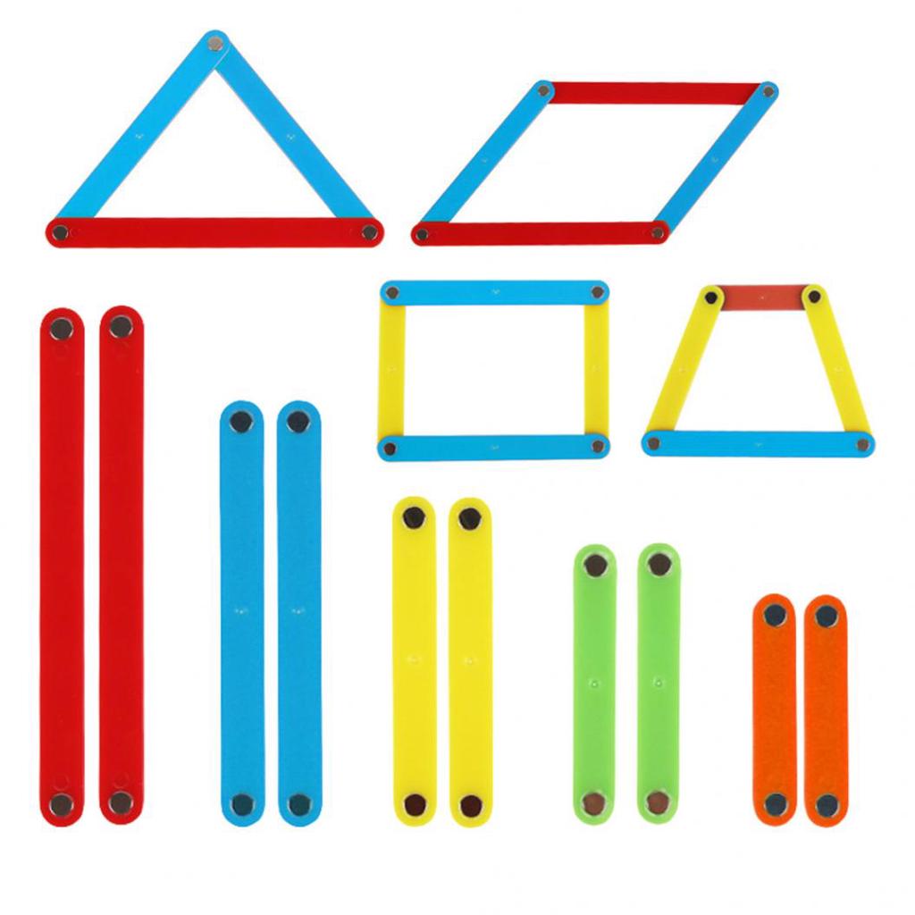 10ks/sada Magnetické geometrické proužky 4-10cm Nástroje Stavební polygonové učební pomůcky