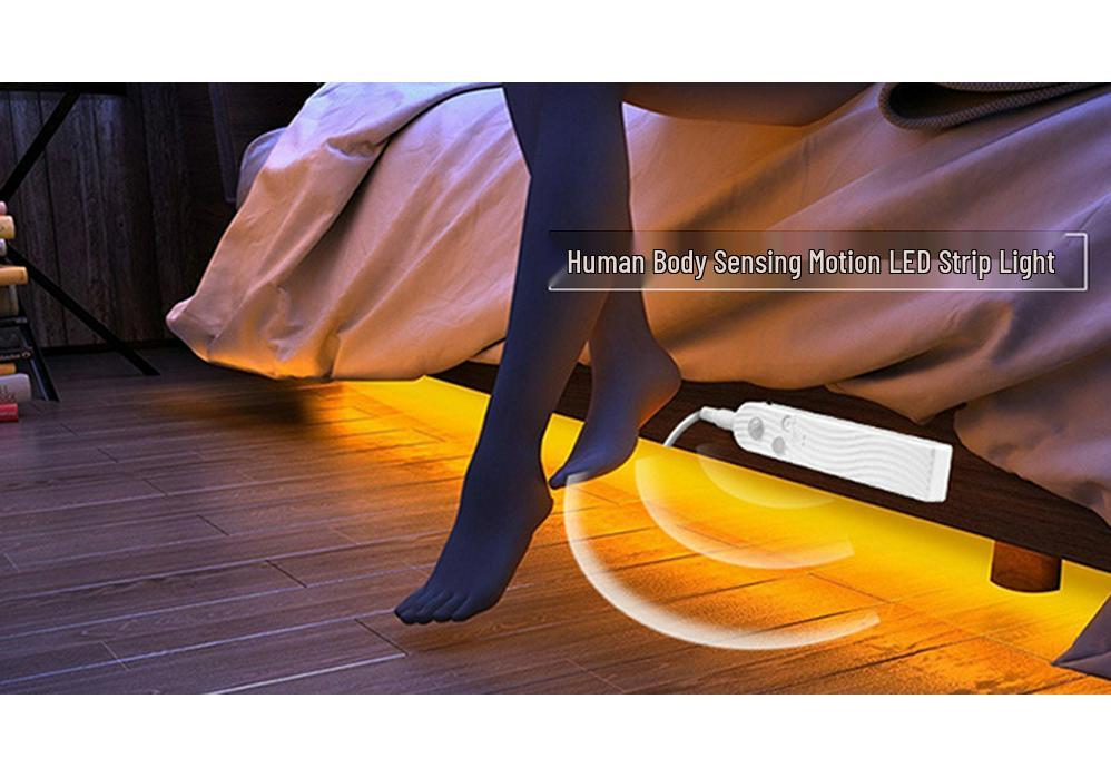 LED Motion Sensor Night Light Strip with PIR Technology for Cabinets and Wardrobes