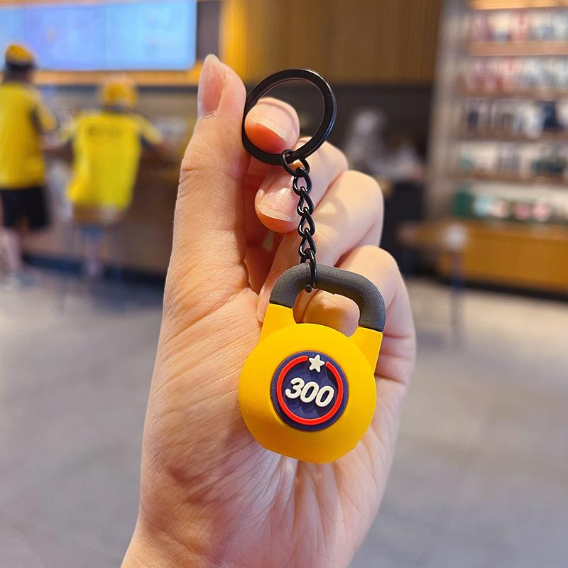 Nowy Gryf Silikonowy Hantel Prezenty dla Miłośników Siłowni Trenera Fitness Plecak Zawieszka do Samochodu