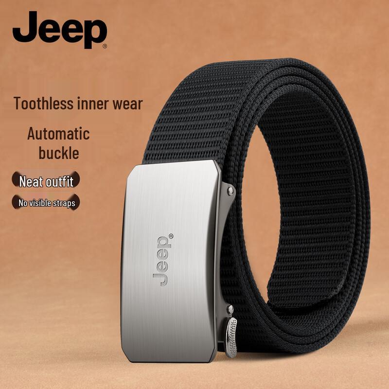 JEEP Men s No-Tooth Automatic Buckle Nylon Belt