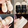 ~ Lazy Velcro Versatile Little White Shoes Round Head Heightening Platform Biscuit Shoes Women's Spring and Autumn