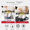 304 Stainless Steel Multi-Purpose Cookware: Soup, Milk, Baby Food, Porridge, and Hot Pot for Gas and Induction Stoves.