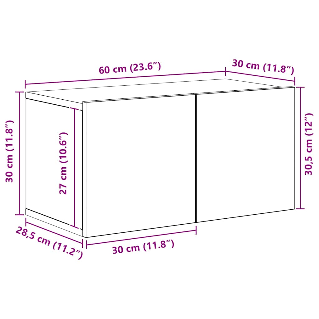 10 Piece TV Cabinet Set White Particleboard