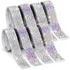 Colorful Self-Adhesive Rhinestone Arts Crafts Sewing Accessories Crystal Rhinestone Sticker 2cm 1 Yard DIY Trim Tape