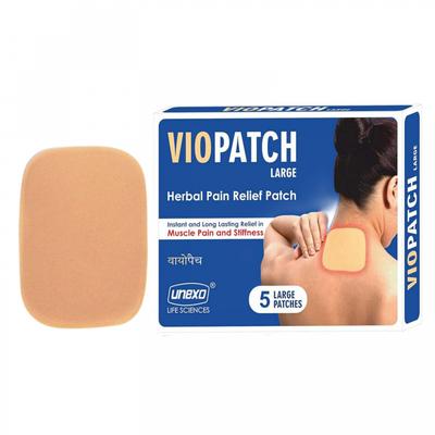 Parches para aliviar el dolor y la rigidez muscular (5 piezas), Parche herbal para aliviar el dolor muscular y la rigidez (Grande, 5 piezas),  Viopatch