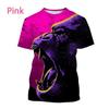Cool 3D Gorilla Print Short Sleeve T-Shirt, Tribal Style, Great for Casual Wear.