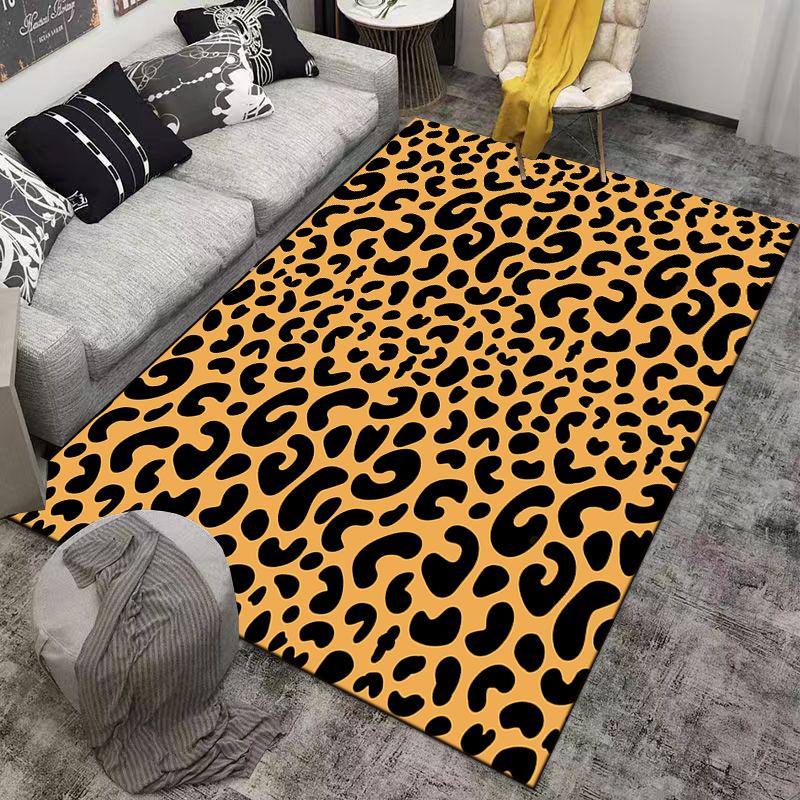 Camouflage Pattern Carpet with Green, Brown, and Beige Military Style Design Suitable for use as an anti-slip for room and bedroom sofas