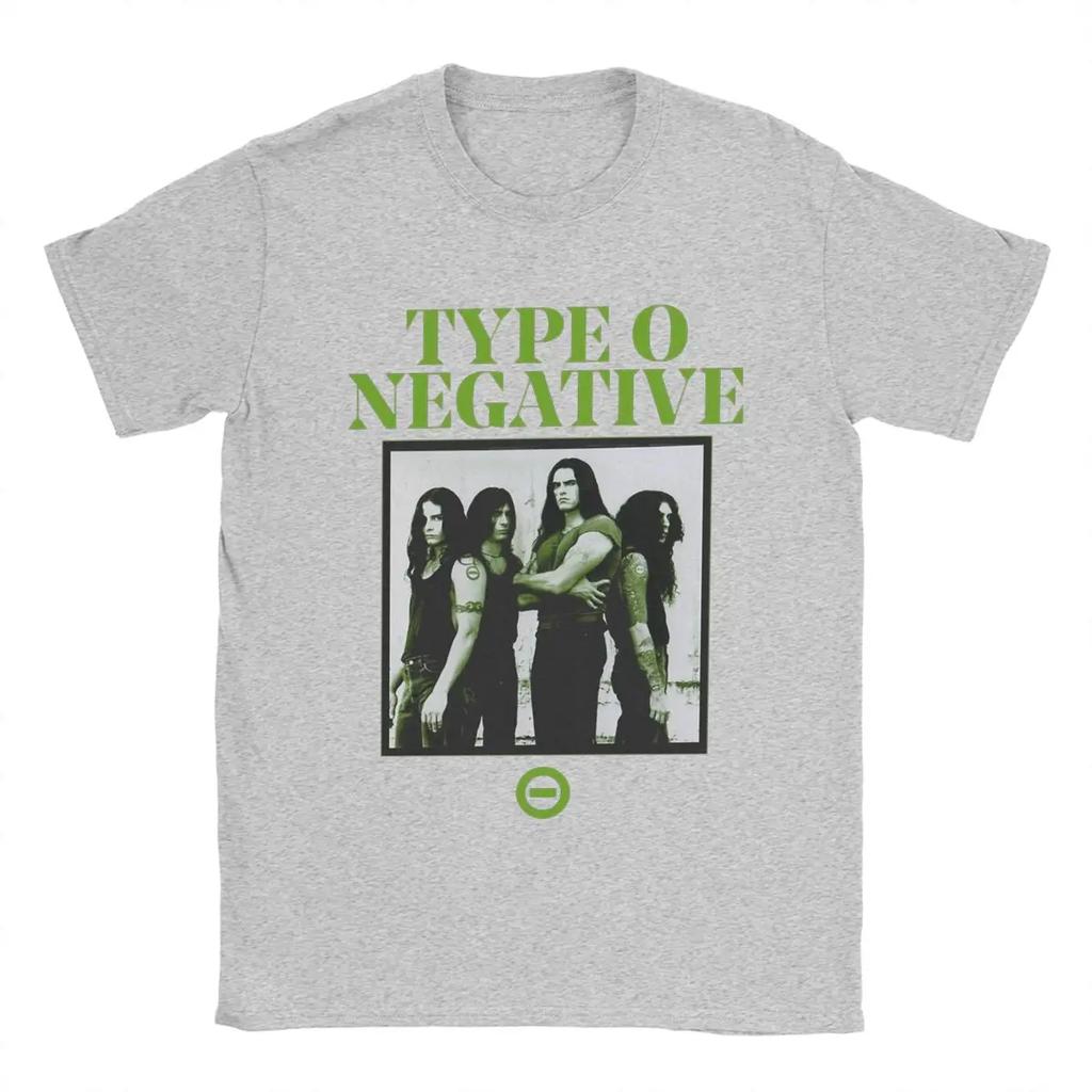 Herren T-Shirt Typ O Negative Lustige Baumwoll-Tees Kurzarm T-Shirt O-Ausschnitt Oberteile Sommer