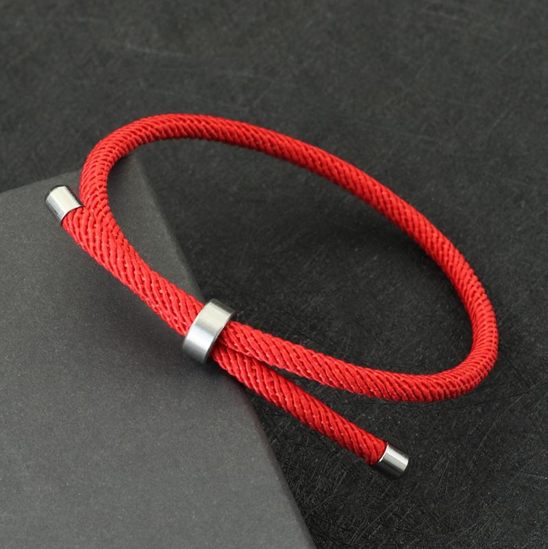 Noter New Lucky Rope Bracelet Unisex Stainless Steel Clasp Adjustable Braclet Friendship Jewelry Accessories Gift For Lovers