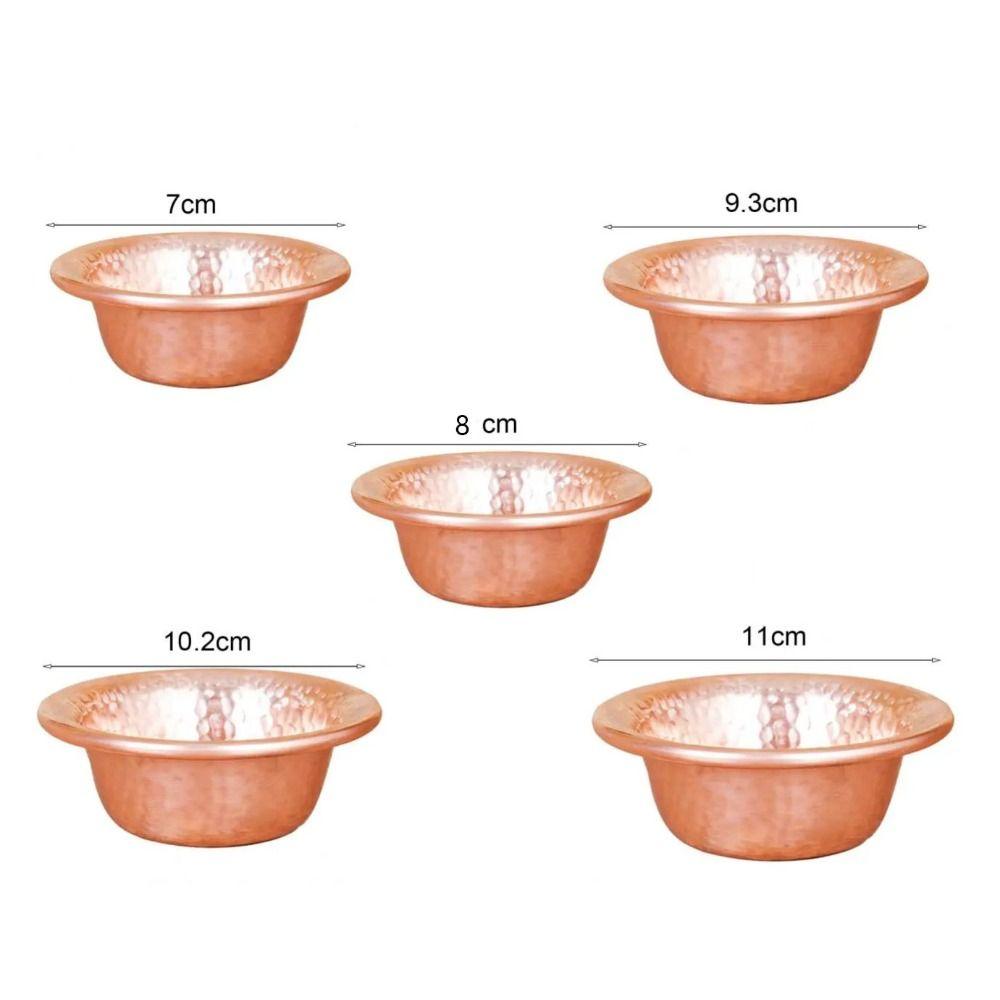 Copper Water Supply Bowl Glossy Holy Water Bowl Buddhist Supplies Water Offering Bowl  Decorative
