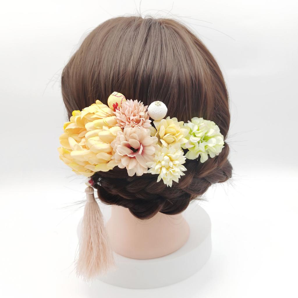 Japanese Style Hairpin Set Spring Flower Element Hair Stick For Women Elegant Vintage Girls Hair Clip Silk Hair Accessories