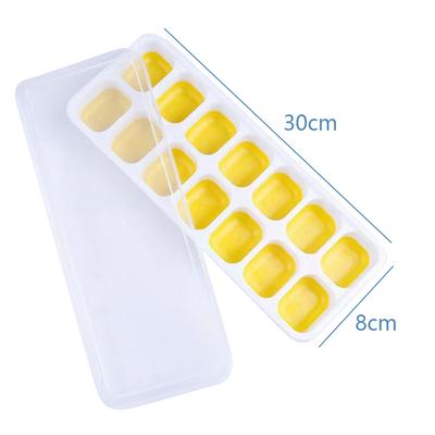 1 Pieza Molde de Hielo Silicona 14 Rejillas Bandeja de Hielo Cuadrada Molde Bandeja de Hielo Fácil de Desmoldar Forma de Hielo de Silicona ZPG