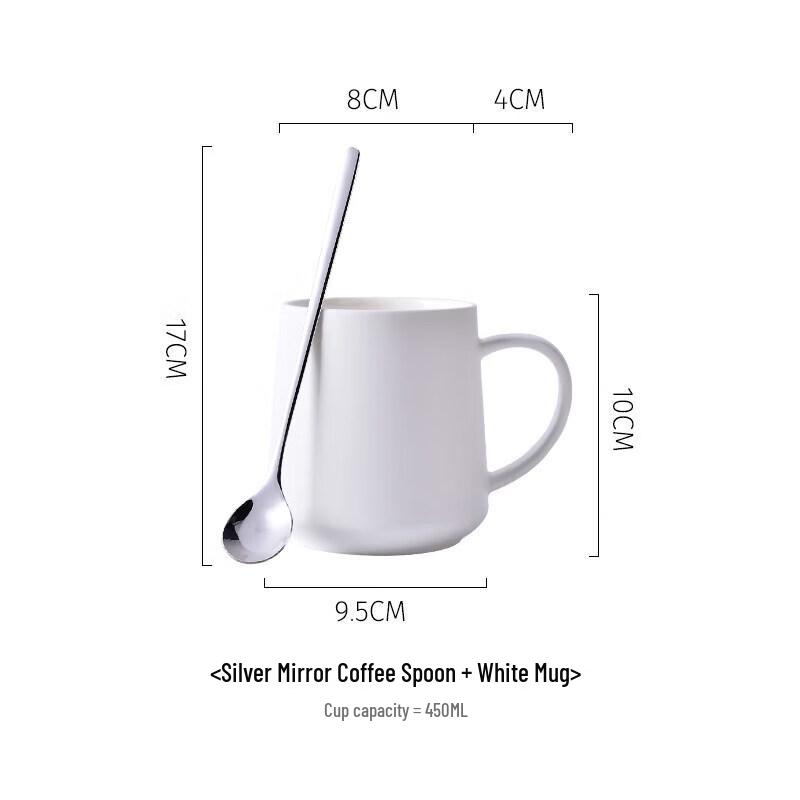 Qiwei Ceramic Mug with Lid and Spoon