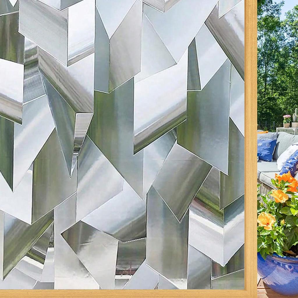 75/90 cm duhová okenní soukromá fólie, dekorativní vitrážové samolepky na okna, statická přilnavá holografická bez lepidla, matná, anti-UV