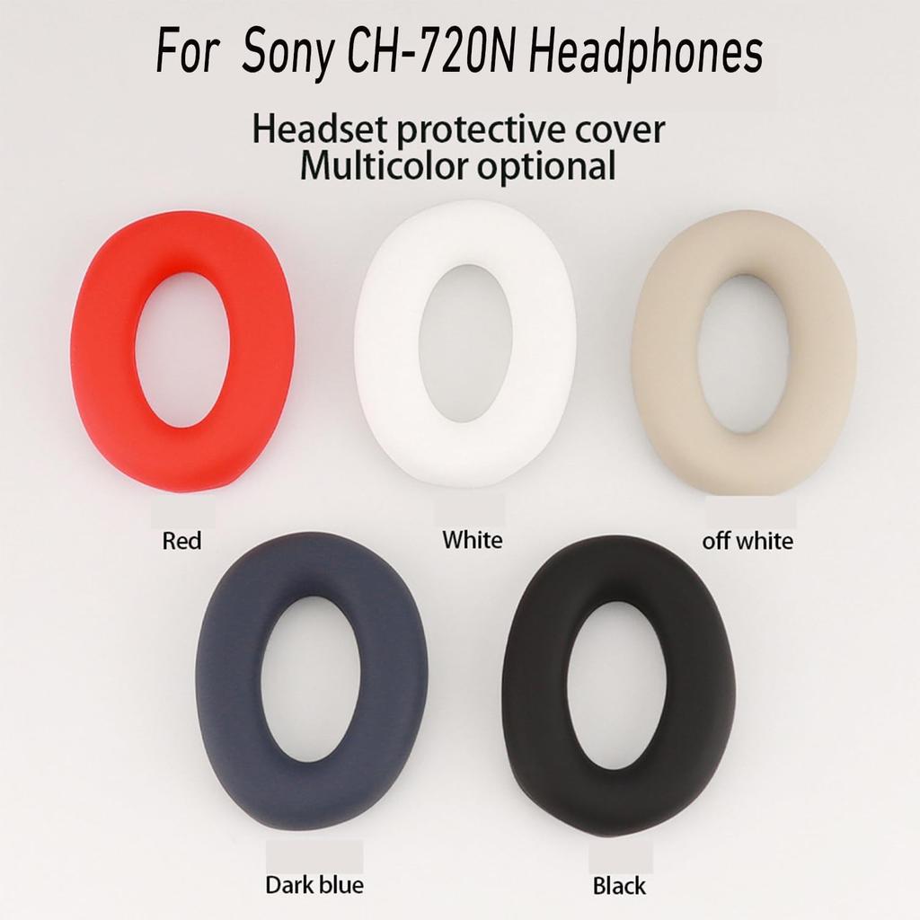 Adhiper Silicone Ear Pad Cover Protector for Sony Headphone Sweatproof Washable Ear Cushion Cover for Sony Headphone WH-CH720N Cushion,