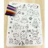 Festive Silicone Graffiti Drawing Placemat: Customizable, Washable & Heat Resistant