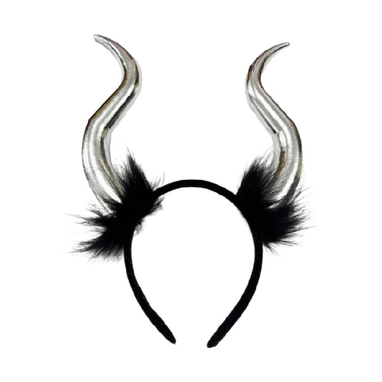 Contemporary Devil Horn Headpiece Comfortable Cosutme Headbands For Theatrical Performances Cosplay Enthusiasts