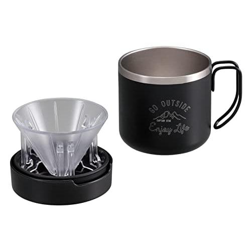 CAPTAIN STAG UW-3551 Pop-Up Coffee Dripper with Lid, Made In Japan, Clear, Dimensions: Approx. 85mm Diameter X 65mm Height