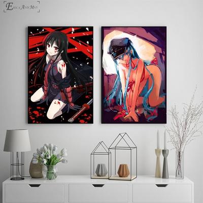 Akame Ga Kill Anime Girl Posters and Prints Wall Art Decorative Picture Canvas Painting For Living Room Home Decor Unframed