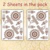 S.A.V.I 2 Sheets Henna Mehendi Tattoo Stickers - Waterproof, Natural Color, Women's Hands, Arms - 21x15cm