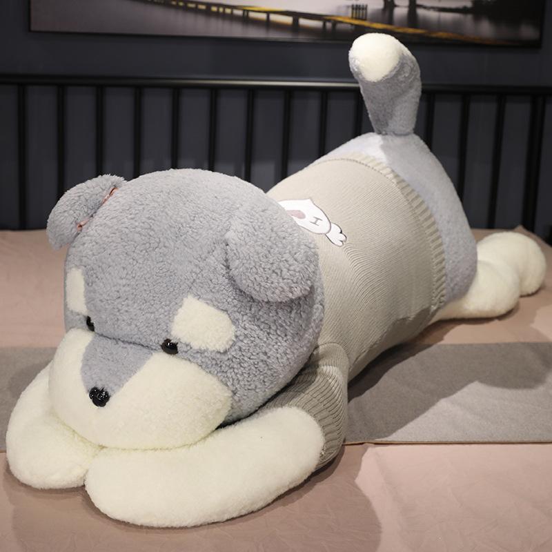 Schnauzer Doll Pillow Dog Pillow Girl Sleeping Rag Doll Simulate Plush Toy Huge Number Doll