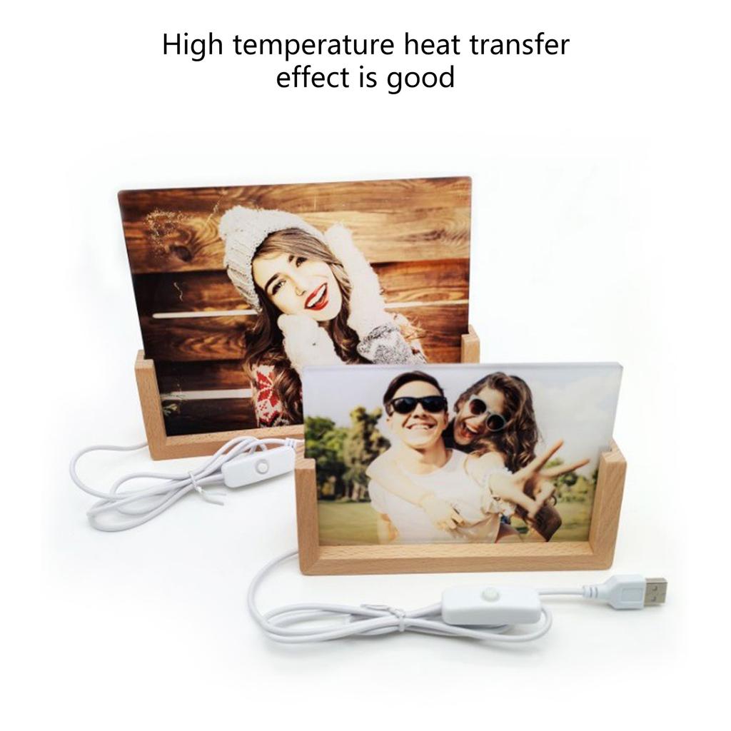 Acryl-Bilderrahmen für Sublimation mit LED-Licht Holzständer Heißpresse Fotorahmen für Fotografie-Enthusiasten Geschenk